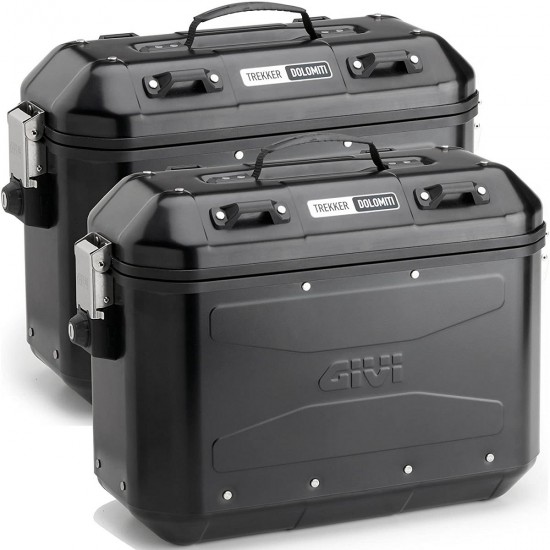 Givi™ Juego de maletas de aluminio Trekker Dolomiti 36L Side Cases Black Line 