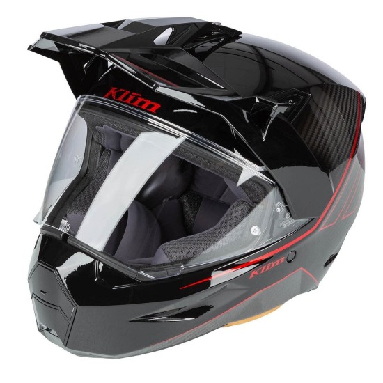 Klim™ Casco de carbono X1 Alpha Carbon Fiber Adventure Helmet ECE/DOT - Fiery Red