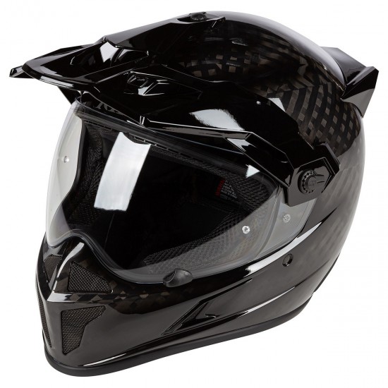 Klim Krios Karbon Adventure Helmet ECE/DOT - Gloss Karbon Black