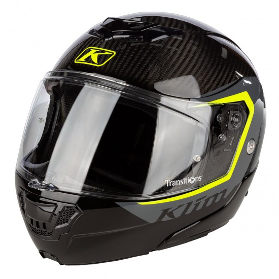 Klim™ Casco de carbono TK1200 Karbon Modular Helmet Stark Hi-Vis ECE/DOT