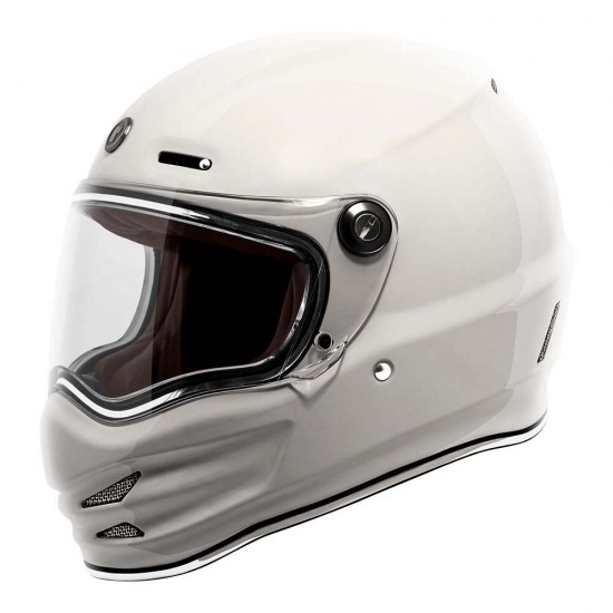 TORC T9 Gloss White Retro Full Face Helmet (ECE/DOT APPROVED)