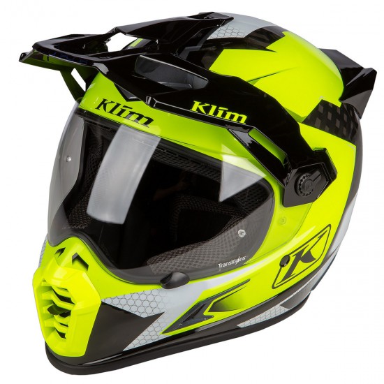 Klim™ Casco de carbono Krios Pro Adventure Helmet ECE/DOT - Charger Hi-Viz