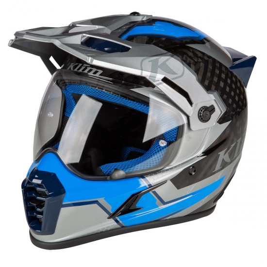 Klim™ Casco de carbono Krios Pro Adventure Helmet ECE/DOT - Ventura Electric Blue