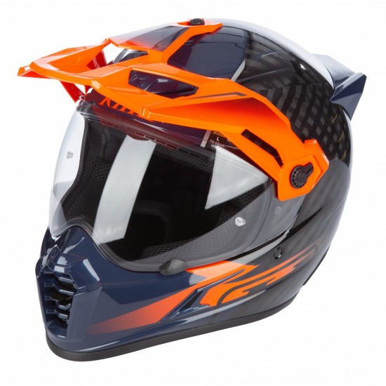 Klim™ Casco de carbono Krios Pro Adventure Helmet ECE/DOT -  ORANGE - PETROL