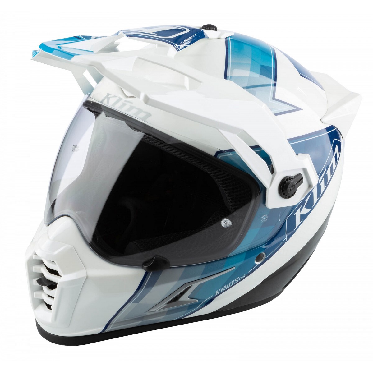 Klim Casco de carbono Krios Pro Adventure Helmet ECE/DOT - Spetrum White - Blue