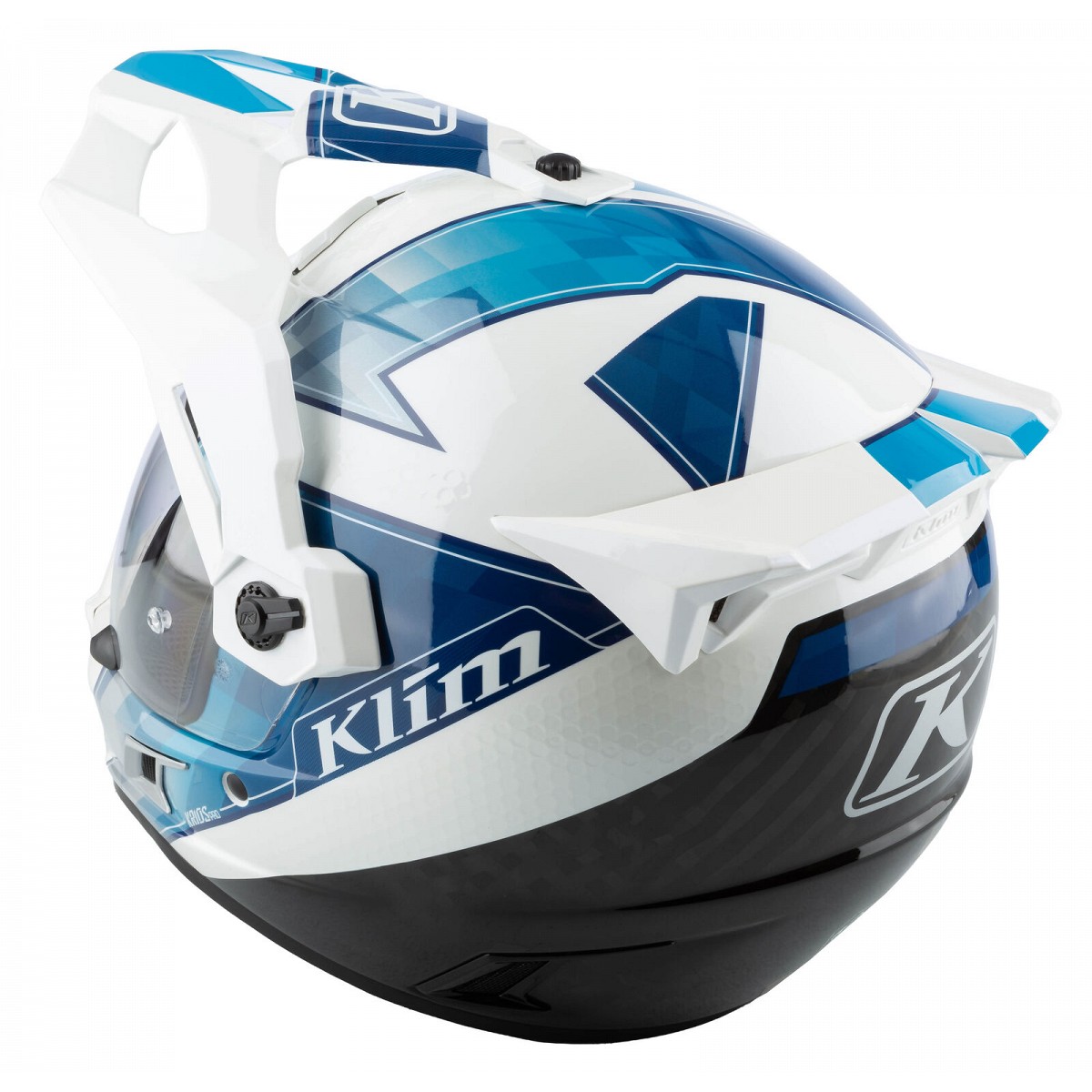 Klim Casco de carbono Krios Pro Adventure Helmet ECE/DOT - Spetrum White - Blue
