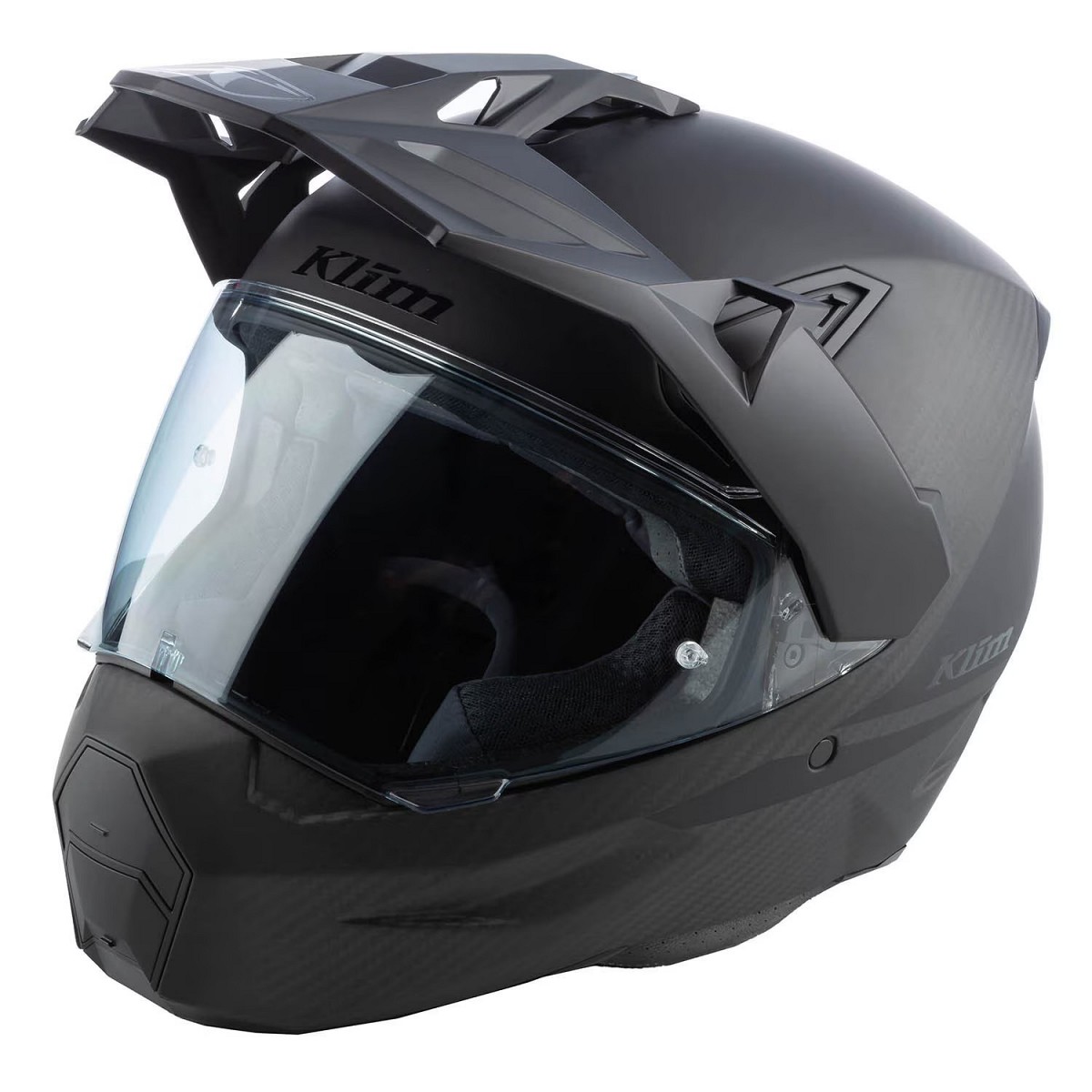 Klim Casco de carbono X1 Alpha Carbon Fiber Adventure Helmet ECE/DOT - Black Matt