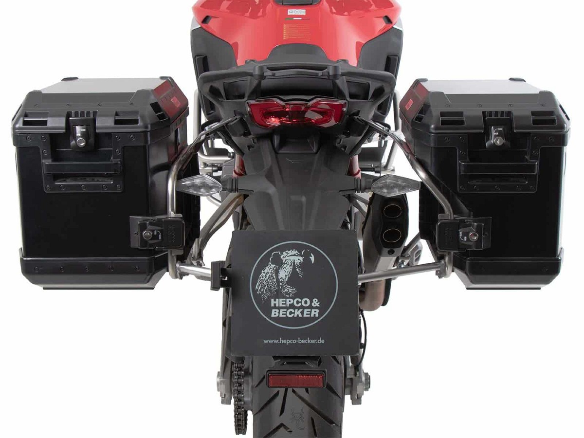 Hepco&Becker Juego de maletas de aluminio Originales Cutout para Multistrada V4/S/SS/PP/Rally 21-