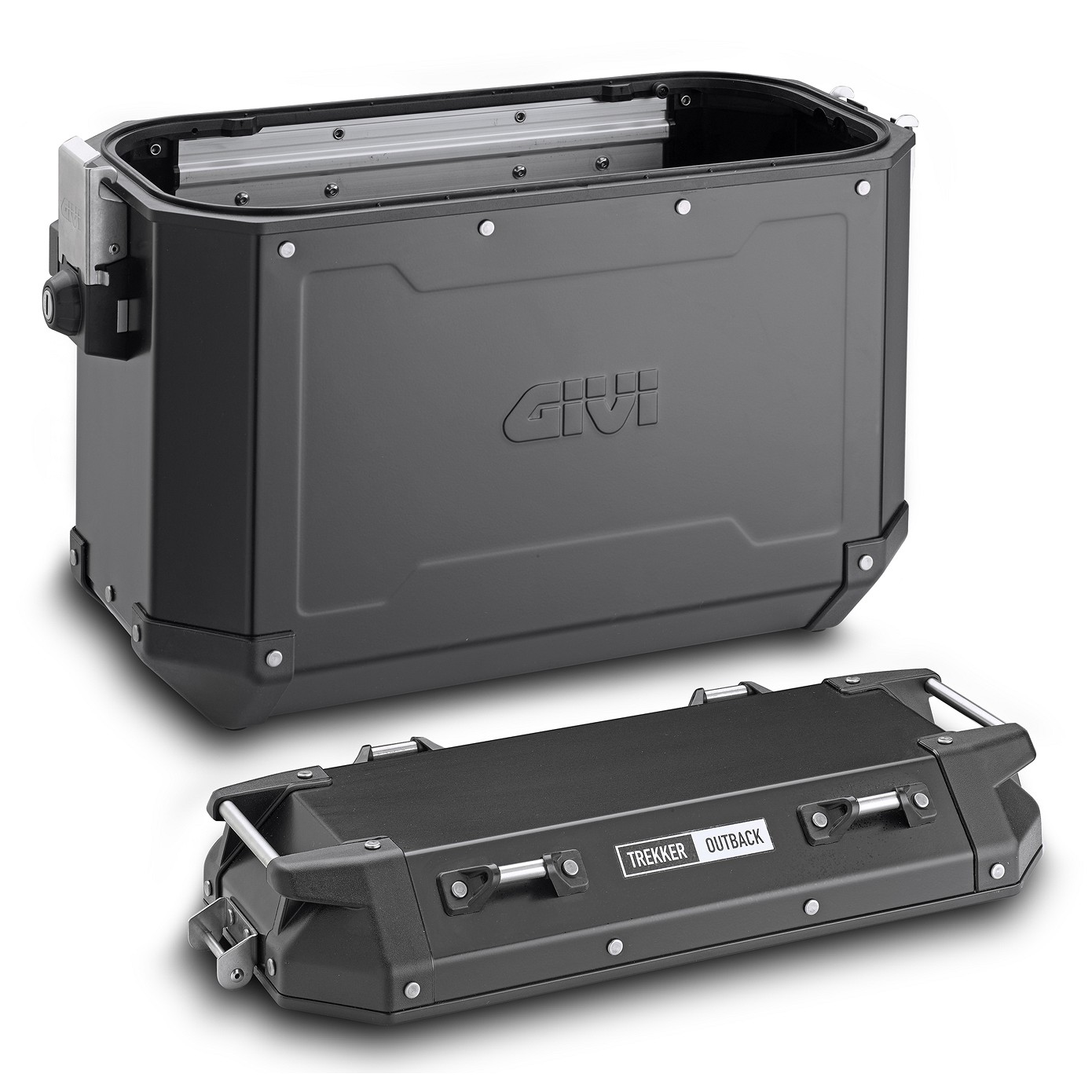 Givi Juego de maletas de aluminio Trekker Outback 37L Side Cases Black Line