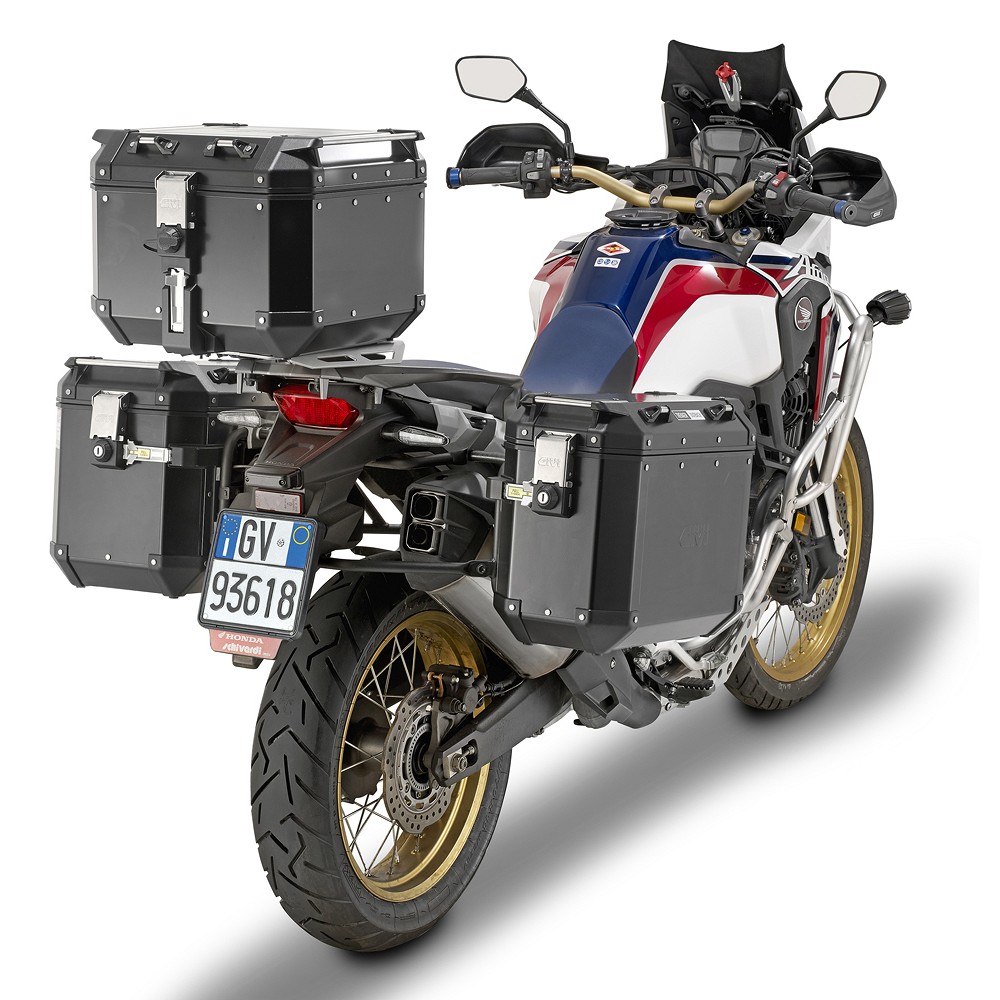 Givi Juego de maletas de aluminio Trekker Outback 37L Side Cases Black Line