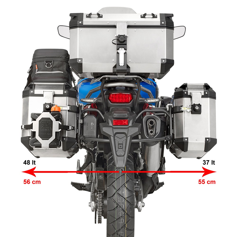 Givi Maleta posterior/topcase de aluminio Trekker Outback 58L Monokey Top Case