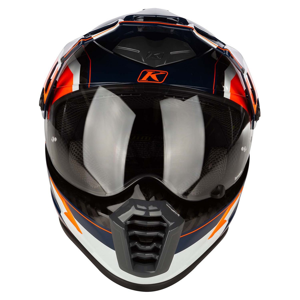 Klim Casco de carbono Krios Pro Adventure Helmet ECE/DOT - Rally Striking Orange Solo Tallas: SM y MD