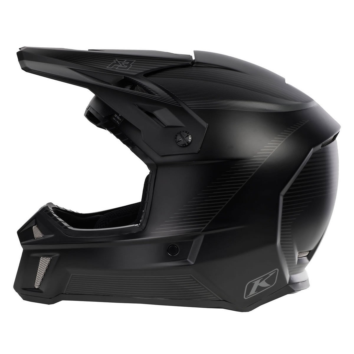 Klim Casco deportivo F3 Off-Road Enduro Cross Helmet - Black Stealth Edition (ECE/DOT APPROVED)