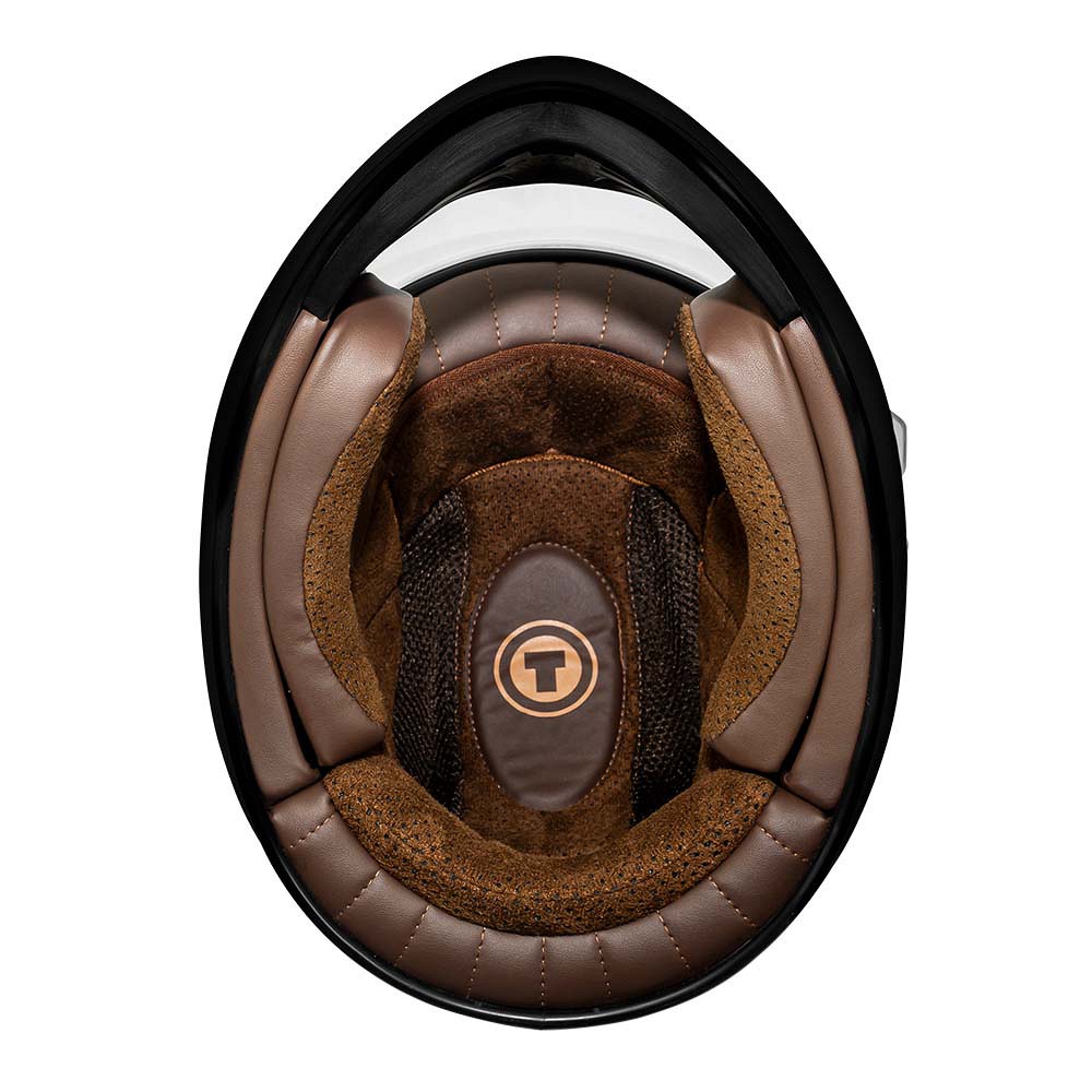 TORC Casco T9 Flat Black Retro Full Face Helmet (ECE/DOT APPROVED)