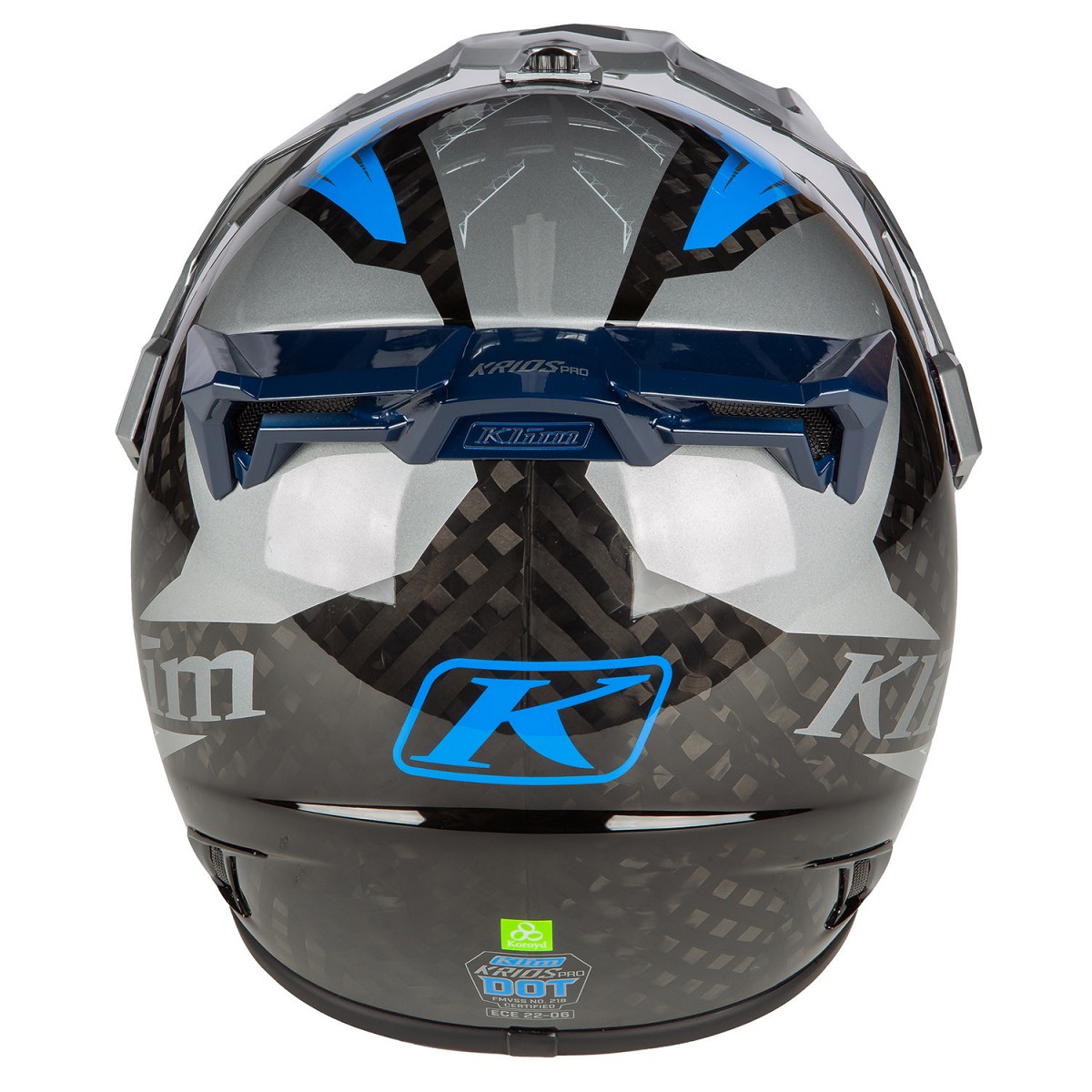Klim Casco de carbono Krios Pro Adventure Helmet ECE/DOT - Ventura Electric Blue