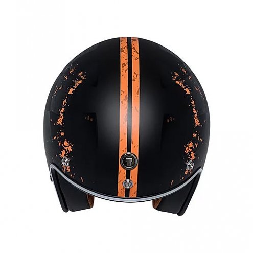 TORC Casco T50 Finale Flat Black Retro 3/4 Open Face Helmet (DOT APPROVED)