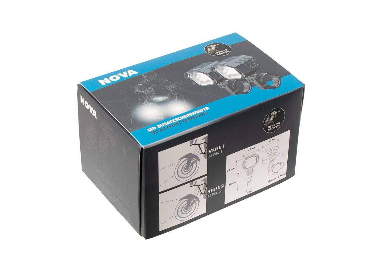 Hepco&Becker Luces adicionales LED Antifog Universales NOVA