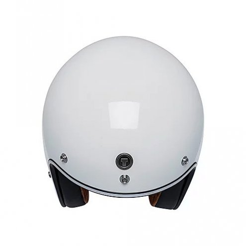TORC Casco T50 ISO Bars Gloss White Retro 3/4 Open Face Helmet (DOT APPROVED)